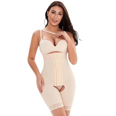 China Breathable Hot Selling Long Loop Three Rows Plus Size Shapers Launch Long Anti Slip Hip Lifting Shapewear for sale