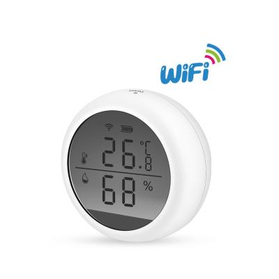 China Indoor Hygrometer Thermometer With LCD Display Support Alexa Google Home Tuya Smart WiFi Temperature Sensor Humidity Detector for sale