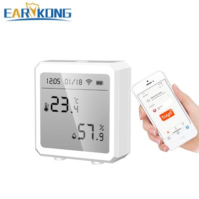 China Indoor Hygrometer Thermometer With LCD Display Support Alexa Google Home Tuya Smart WiFi Temperature Sensor Humidity Detector for sale