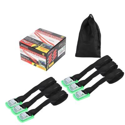 China 6pcs Polyester Polyester Motorcycle Or Car Customized Elastic Black Heavy Duty Cam Buckle Tie Down for sale