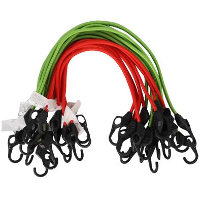 China Amazon hot sale XSTRAP 16PK rubber soft bungee elastic cord one bungee cord rubber split bungee for sale