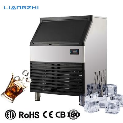 China 60KG Ice Storage Capacity Water Cooling Cube Ice Machine in Commercial Kitchen Equipment for sale