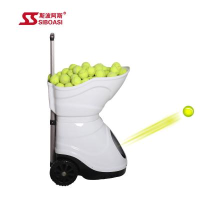 China Black Siboasi S4015 Tennis Ball Machine , 150W Tennis Throwing Machine for sale