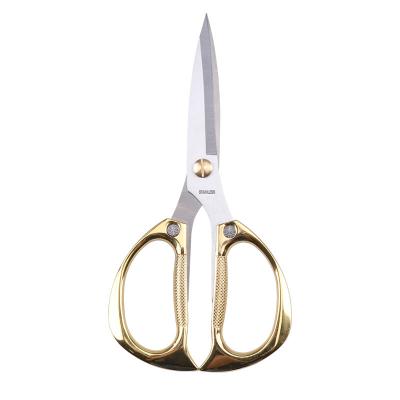 China For Cutting Wedding Wholesale Home Kitchen Scissors Gold Stainless Steel Filament Factory Stock Alloy Gold Plated Scissors for sale