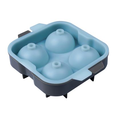 China Customized stocked silicone ice ball maker ice cube molds for whiskey silicone ice ball mold for sale