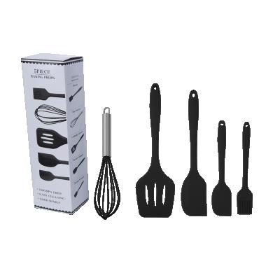 China Sustainable Durable Non-Stick 5pcs Cookware Baking Tools Kitchen Spatula Set for sale