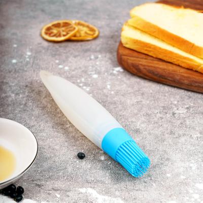 China New Design Viable Squeezable Silicone Cooking Oil Brush Safe Kitchen Oil Friendly Brush Basting Tool for sale