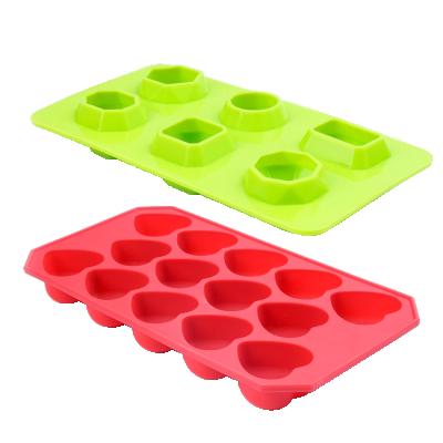 China Stocked Silicone Honeycomb Shape Ice Cube Mold Tray Fruit Popsicle Ice Cream Maker for Wine Kitchen Bar Drinking Accessories for sale