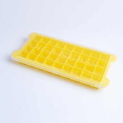 China Stocked Hot Sale Silicone 36 Ice Cube Trays With Removable Lid Durable Ice Cube Molds Spill-Resistant for sale