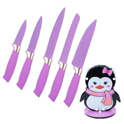 China New Style Kitchen Set 6pcs Damascus Stainless Steel Kitchen Stocked Professional Knife Set For Cooking for sale