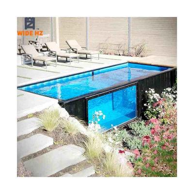 China 20ft 40ft Modern Prefab Portable Outdoor Shipping Container Swimming Pool Sales For Kids for sale