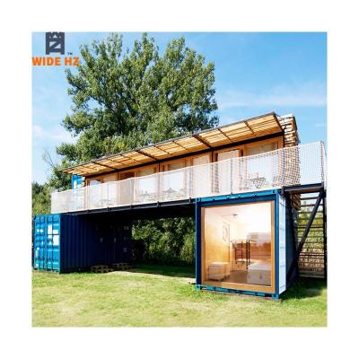 China Modern Prefab Total Cost 1*40ft+2*20ft Modern Hotel Prefab Shipping Container Capsule Hotel House Luxury Prefab for sale