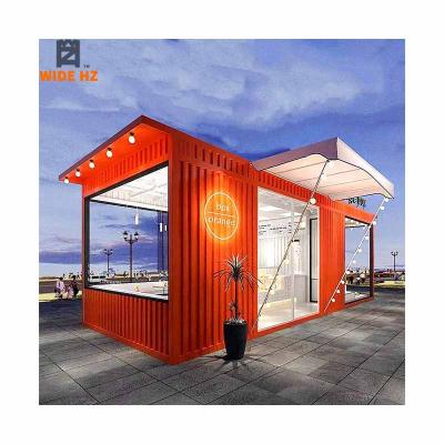 China Modern Custom Mobile Cafe 20ft Mobile Prefab Restaurant Container Pop Pop Cafe Kitchen Kiosk For Sale for sale