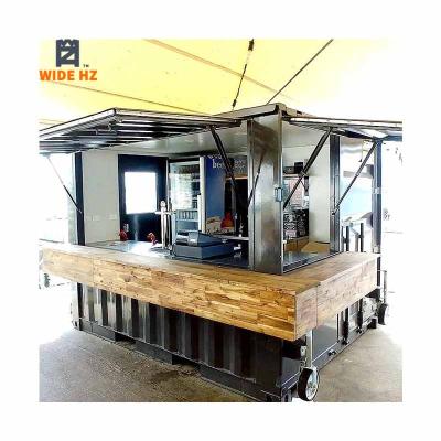 China 10ft prefab shipping container burger cafe modern ready made outdoor juice bar mobile kiosk booth shop for sale for sale