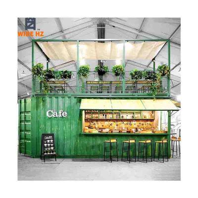 China Modern 20FT Custom Shipping Container Restaurant Snack Bar Cafe With Terrace for sale