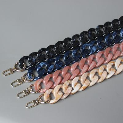 China CLASSIC Female Decorative Colored Chain Fashion Acrylic Resin Handmade Removable Bag Chain for sale