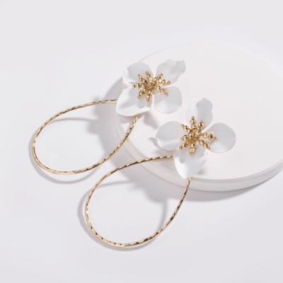 China XUS Design Fashion Flower Acrylic Earring Fashion American Earring Findings Jewelry for sale