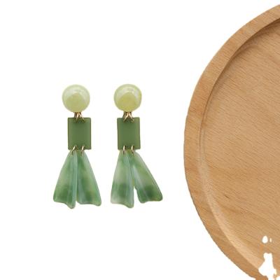 China BOHEMIA Dongdaemun Green Mori Earrings Riku Acrylic Earrings Fish Shape Earrings for sale