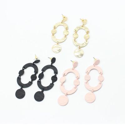 China 2021 Wholesale BOHEMIA earrings source factory earrings paint alloy rubber earrings for sale