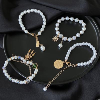 China Wild Senator Series Bracelet Women Vintage Fashion Combination Bracelet Soft Simple Double Bead Bracelet for sale