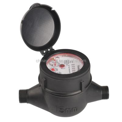 China R160 Brass 360 Degree Multi Rotating Jet Dry Type Plastic Body Water Meter for sale