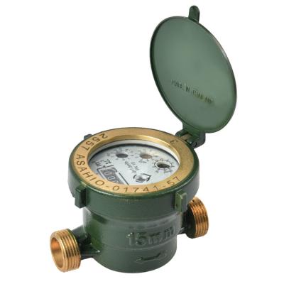 China Flow Meter Remote Reading Water Meter Brass Liquid Body for sale