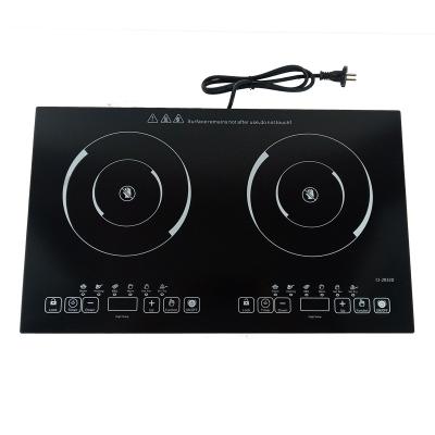 China RV's Most Popular Designs Of Two Burner Induction Cooker Glass Ceramic Double Cooktop Electric Infrared Cooker for sale