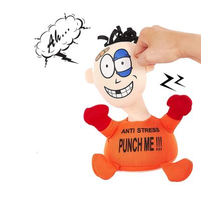 China 2021 Funny Stuffed Plush Anti-stress and Anti Stress Punch Me Other Screaming Spielzeug Punching Toy for sale