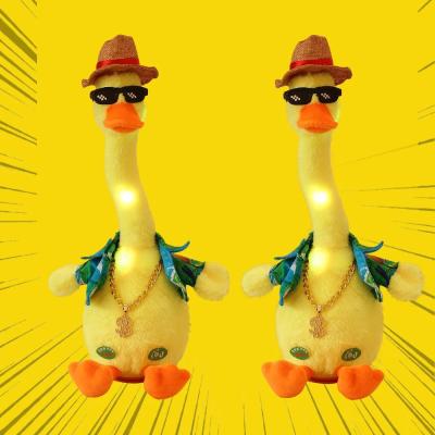 China Eco-friendly Ugly Doll Plush Toy Cute Insist Straw Hat Duck Doll Come On Duck Birthday Gift for sale