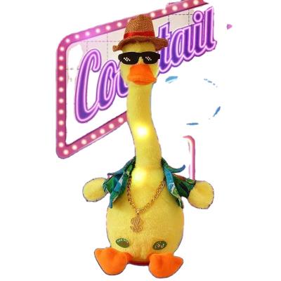 China Eco-friendly Electric Yellow Plush Duck Plush Singing Duck Walking Toy for sale