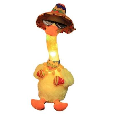 China Custom Plush Eco-Friendly Duck Smart Singing Repeating Dancing Mexico Duck Electronic Plush Stuffed Toys for sale