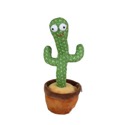 China 2021 Dancing Cactus Factory Direct Sales Funny Doll Game Singing Talking Plush Toy Recording 60 English Songs Dancing Cactus Toy for sale