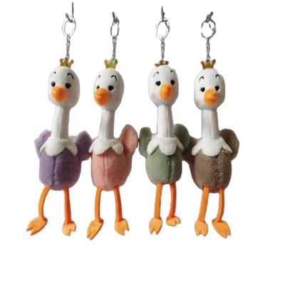 China Eco-Friendly Cute Plush Ostrich Plush Keychain Purse Backpack Pendant Bag Charm Keychains for sale