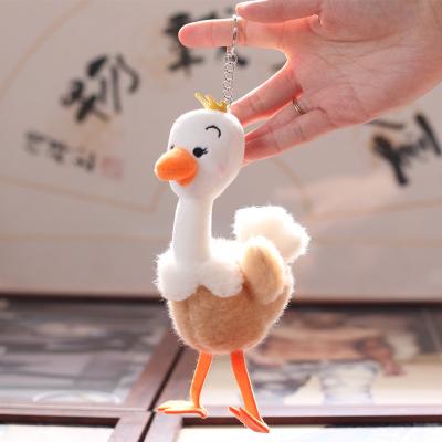 China Yiwu factory new mini eco-friendly creative ostrich plush toy main chain bag decoration for sale