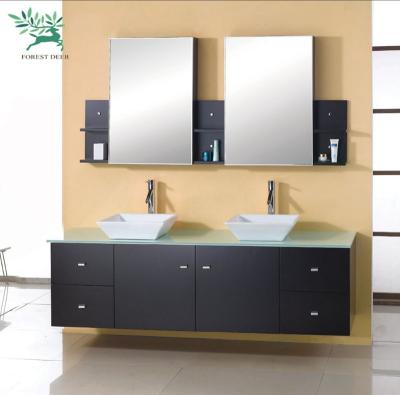 China Eco - Friendly Modern Bathroom Furniture , Solid Wood MDF Plywood PVC Fully Assembled Bathroom Cabinets for sale