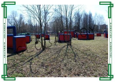 China Arcones inflables azules cuadradas para al aire libre, arcón de Speedball del aire en venta