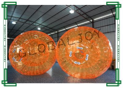 China Orange Inflatable Human Hamster Ball for Water , Inflatable Rolling Ball for sale