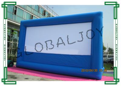 China Durable Inflatable Movie Screens / Air Screen Blue 10m x 5.7m for sale