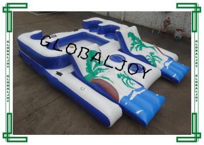 China De la balsa de 6 isla flotante juegos del agua de la persona de la piscina del océano tropical inflable de Tahití en venta