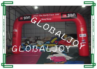 中国 弁が付いている Inflatables の気密のアーチを広告する赤 0.6mm ポリ塩化ビニール 販売のため