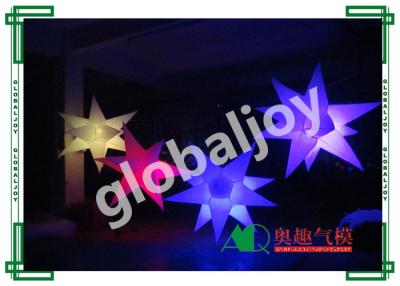 China 16 colors inflatable star with RGB led light / Party ceiling decoration / inflatable hanging star /  wedding decoration zu verkaufen