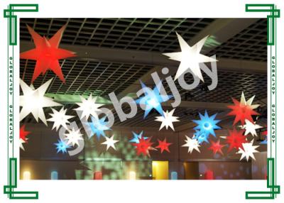 China Hanging Inflatable Star With Rgb Led Light For Wedding Decoration for sale