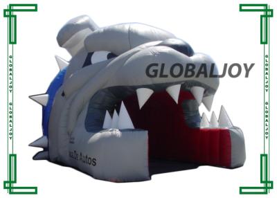 China Waterproof Inflatable Football Tunnel Bulldog Head Sports Player Entryway for sale