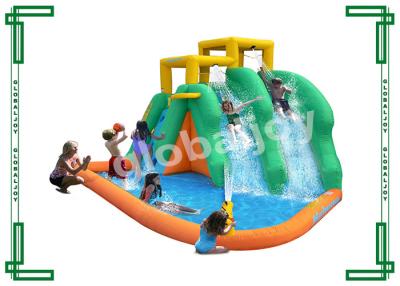 China Durable Outdoor Inflatable Backyard Water Slides With Basketball Hoop for sale