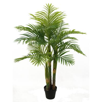 China Environmental Friendly Real Touch Plant Artificial 120CM 19 Leaves Areca Palm Bonsai Stand Decoration Plants for sale