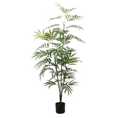 China Fernleaf 150CM Environmental Friendly Artificial Bamboo Tree 3 Branches 44 Leaves Bonsai To Hold Real Touch Tree For Decoration for sale