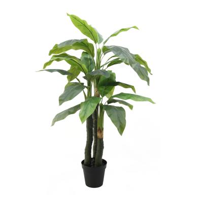 China Real Touch Environment Friendly Artificial Plant 140CM 27 Leaf Green Cordyline Tree Decorative For Indoor Home Outdoor Bonsai Plants for sale