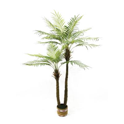 China Top Selling Environmentally Friendly Plant 24Leaves Areca Palm 24Leaves Artificial Bonsai Stand Real Touch Plants Decorative For Indoor Outdoor for sale