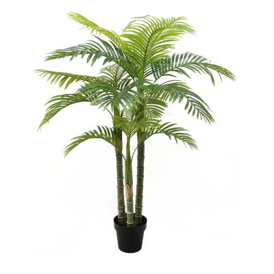 China Environmental Friendly High Quality Artificial Real Touch Plant 150CM 18 Leaves Areca Palm Bonsai Stand Plants for sale