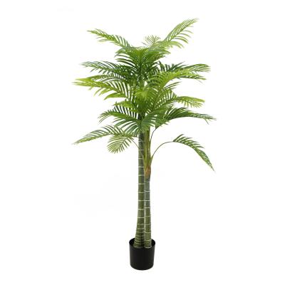 China Top Sales Environmental Friendly Real Touch Artificial Plant 195CM 18 Leaves Areca Palm Bonsai Stand Plants for sale